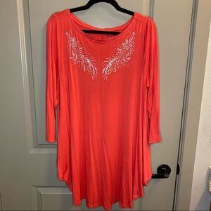 Cute Tunic with rhinestones design detail